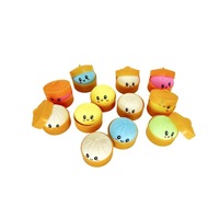 Mini jouet anti-stress en plastique à presser et à étirer, simulé, parfum lait, en forme de Baozi, de petits pains Char Siu et de Xiaolongbao, à déballer