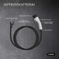 Nouvelle station de charge portable EV 16A 3,5 kW AC 220V avec interface GB/T Type 2 pour BYD, prix direct usine