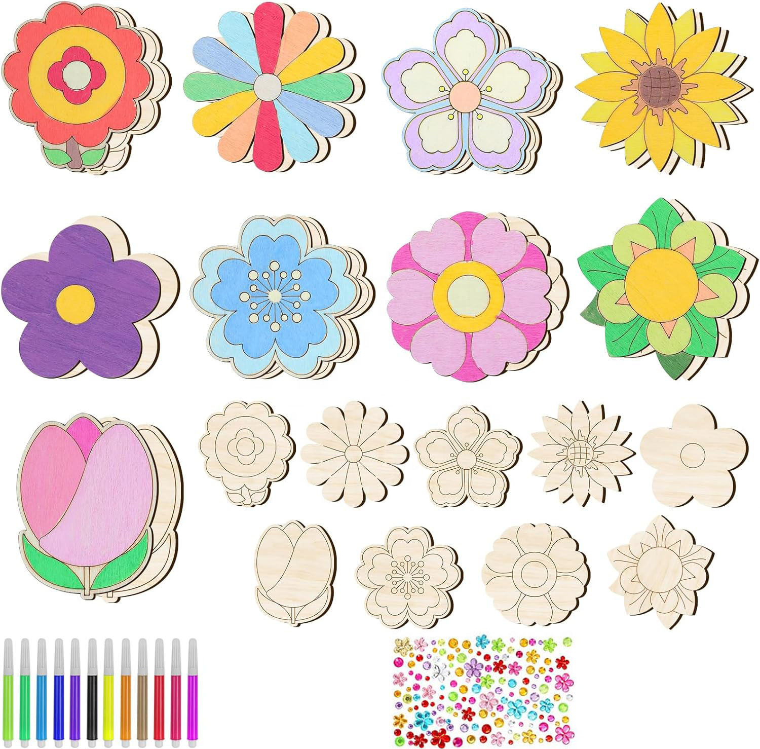 18ชิ้น + ปากกา12สี + เพชร