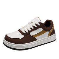 Chaussures de skate à plateforme pour hommes, en cuir véritable, respirantes et durables, baskets décontractées pour tous les jours