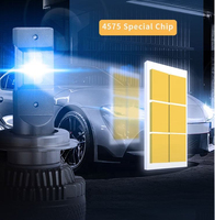 Ampoule de phare LED 9004/9007 avec ventilateur de refroidissement, faisceau stable, éclairage avant de véhicule, remplacement pour phares LED Range Rover