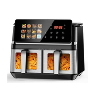 Aifa Nouvelle Friteuse à Air Numérique de 9 Litres avec Grand Panneau Transparent, Revêtement Céramique Antiadhésif, Menu Couleurs pour Cuisiner Rapidement des Repas Sans Huile