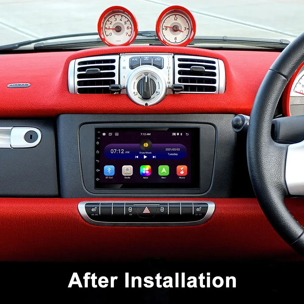 Radio con Gps para coche, reproductor Multimedia con Android, 2 Din, pantalla táctil Universal, Dvd, navegador, estéreo, 7 pulgadas