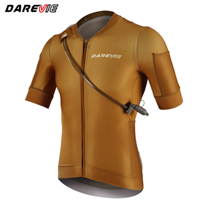 <span class=keywords><strong>Maillot</strong></span> de <span class=keywords><strong>Ciclismo</strong></span> Darevie Verde, Naranja y <span class=keywords><strong>Azul</strong></span> Pro Fit, Ligero, Suave, Transpirable, con Bolsillo para Bolsa de Hidratación 2L - Product Image 4