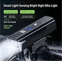 Worldcycle Q02 Smart Sensor Frontlicht Digitales LCD USB-Aufladbar IPX4 Wasserdicht 4 Modi für MTB Rennrad-Beleuchtung