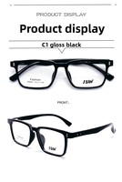 Nouveau TR90 lunettes à monture carrée à la mode conception d'étudiant d'affaires Ultra-léger confortable peut être ajusté populaire mixte solide