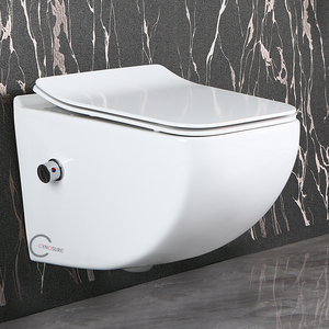 Модный Белый Новый дизайн настенный унитаз с оплеткой и биде - Product Image 6