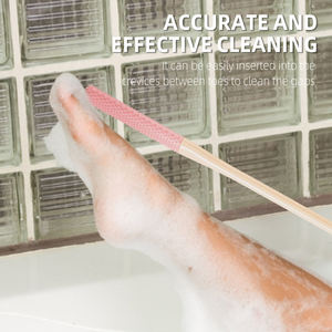 أداة نظافة القدم مضادة للحكة فاصل أصابع القدم منظف بمقبض طويل فرشاة تقشير وتنظيف القدم - Product Image 6