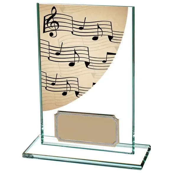 Gran oferta Premio trofeo de música de cristal en blanco