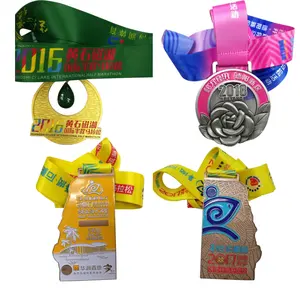 Medalhas de natação, logotipo exclusivo novo criativo abstrato antigo maratona de metal dourado medalhas de natação medalhas de futebol