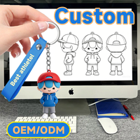 Porte-clés promotionnel personnalisé en PVC, porte-clés avec logo personnalisé, porte-clés avec code QR, porte-clés en PVC souple avec logo personnalisé