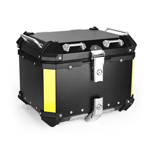 F2-moto Hợp Kim Nhôm Đuôi Hộp Trunk 45l Đen Top Case Cho Xe Máy