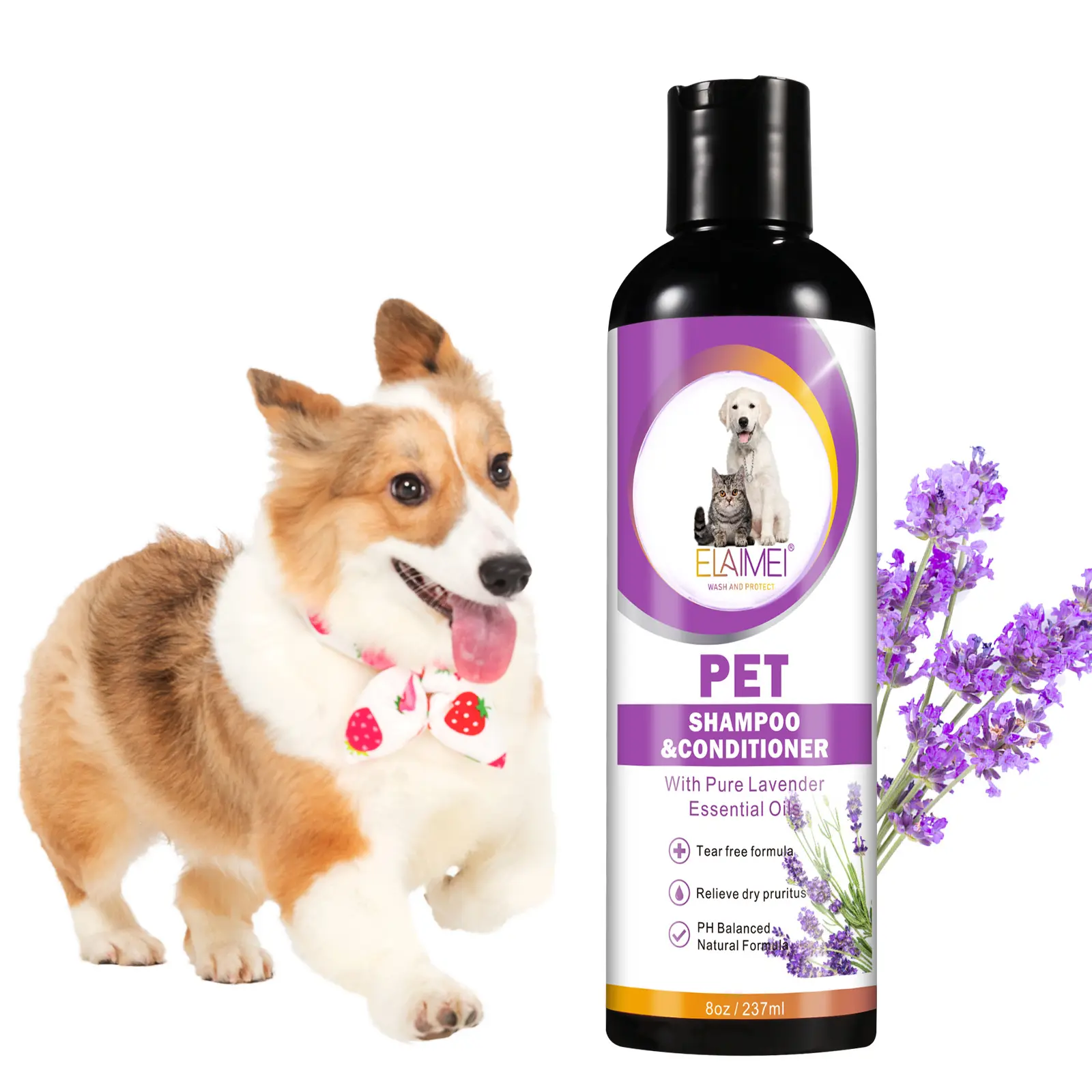 Organic Natural Natural Smooth Mild Deodorizing Pet Cleaner Product Cat Dog Wash Shampoo