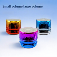 Mini-enceinte sans fil Bluetooth en gros d'usine, mini-boîte de son portable, enceinte Bluetooth en métal électroplaqué coloré