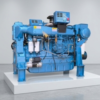Moteur diesel marin Euro 2 à 6 cylindres, 4 temps, refroidi par eau, démarrage électrique, 202 kW, haute qualité, prix usine