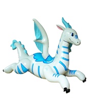 Nouveau design 2026 : Dragon bleu gonflable publicitaire personnalisé en forme d'animal, en carton, à vendre