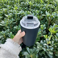 Nouveau gobelet isotherme en acier inoxydable à double paroi personnalisé, tasse à café et à thé avec couvercle au design classique pour les filles, voyage, voiture