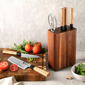 Nieuwe Koksmessenset Damascus Staal Olijfhout Handvat Hoogwaardige Keukenmessen - Product Image 4