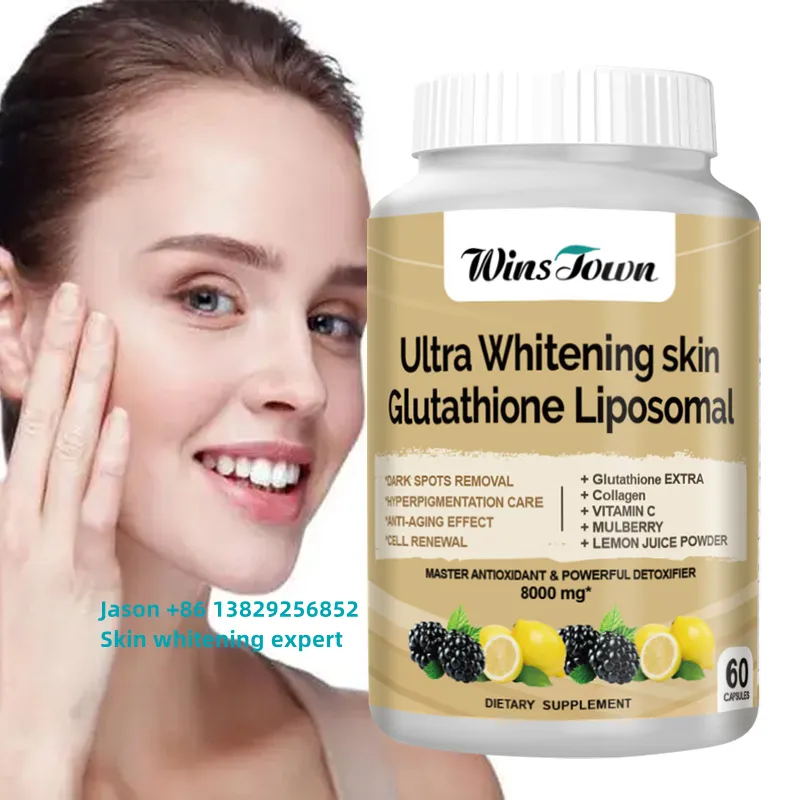 Healthcare supplements ultra whitening skin L-Glutathione Liposomal dark spots removal anti aging effect capsulses