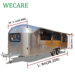 Wecare 8M di động nhượng Bộ Trailer di động nhà bếp thực phẩm Xe tải với đầy đủ nhà bếp để bán - Product Image 2