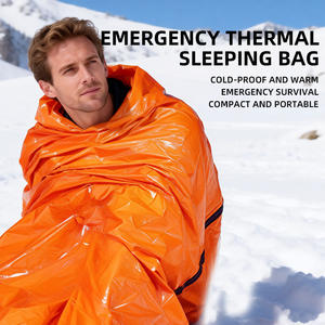 Sac de couchage d'urgence pour survie en extérieur, court <span class=keywords><strong>devant</strong></span>, long derrière, dos allongé de 30 cm, imperméable et coupe-vent - Product Image 1