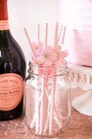Pailles à boire jetables biodégradables en papier, accessoires de bar pour mariages