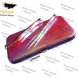 Pinzas de pestañas con purpurina personalizada, Kit magnético, 2 unidades, bolsa de pinzas de pestañas, NQLASH - Product Image 3