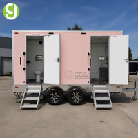 Toilettes portables hygiéniques multi-unités Goeasy, résistantes aux intempéries, pour événements extérieurs et mariages