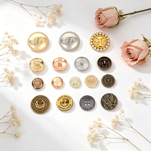 Decorative Metal Ornament <b>Buttons</b> High Polished Gold Zinc Alloy Custom Embossed Logo 2-Holes Eco-Friendly Engraved Craft <b>Buttons</b> - Product Image 1