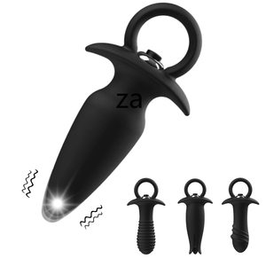 Vibrating Cock Ring with Anal Stimulation - Rechargeable Male Sex Toy
