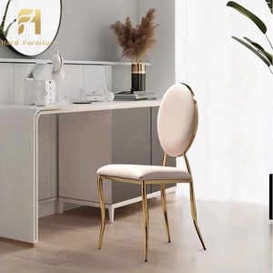 Sedie da pranzo moderne di lusso in metallo dorato eleganti ed eleganti per eventi di matrimonio Hotel scuola o appartamento - Product Image 4