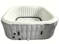 Bain à remous en PVC personnalisé OEM avec fonction de massage par bulles et chauffage, idéal pour la relaxation corporelle, la récupération musculaire, l'utilisation en hôtel, en famille ou lors de fêtes.