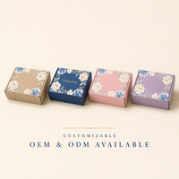 Boîte d'expédition haut de gamme bleu marine à motif floral, emballage personnalisé imprimé à l'intérieur et à l'extérieur en carton ondulé pour cadeaux et vêtements