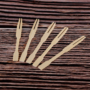 Bambou biodégradable de qualité alimentaire à usage de fête, Mini Buffet jetable, Desserts aux fruits, choix de Cocktail, <span class=keywords><strong>fourchette</strong></span> à fruits en bambou pour la nourriture - Product Image 2