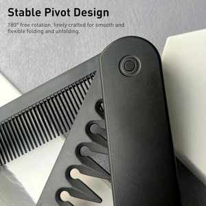 Professional Men's Mustache Styling Comb Wide Tooth Folding Pocket <b>Beard</b> Comb Women Travel 3 in 1 Detangling Hair Comb - Product Image 4
