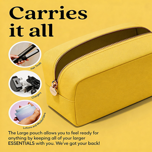 Grande trousse de maquillage en forme de bonbon citron, <span class=keywords><strong>pochette</strong></span> de voyage pour cosmétiques et trousse de toilette, <span class=keywords><strong>pochette</strong></span> à fermeture éclair en nylon, jolie trousse de rangement imperméable pour soins de la peau - Product Image 5