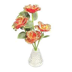 Nuova Lampada da Tavolo a 4 Teste con Fiori Artificiali, Effetto Lampeggiante, Ricarica USB o Batteria, LED Stile Contemporaneo, Luce Notturna a Forma di Rosa - Product Image 5