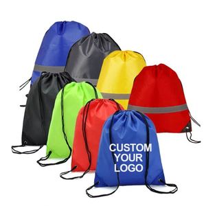 Custom Logo Reusable Waterproof Football Shoe Eco Friendly Polyester <b>Drawstring</b> <b>Backpack</b> Bag for Gym Sports - Product Image 4