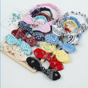 BELLEWORLD accessori per <span class=keywords><strong>capelli</strong></span> da donna ragazza con fiocco annodato con stampa incrociata fasce per <span class=keywords><strong>capelli</strong></span> con logo personalizzato con Design colorato fasce elastiche per <span class=keywords><strong>capelli</strong></span> - Product Image 3