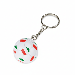 Portachiavi Pallone da Calcio Italia Bianco Rosso Verde Mini Souvenir Regalo - Product Image 2
