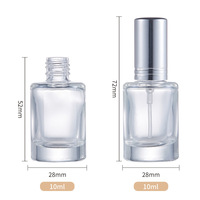 Flacons de parfum en verre cylindriques miniatures épais de 5 ml, 8 ml, 10 ml, rechargeables