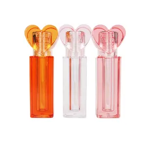 Herzform einzigartiger Lipgloss Lippenbalsambehälter Großhandel leeres Lipgloss-Rohr individuelle Lipgloss-Flasche