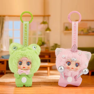Viral MM Candy Animal Lying Keychain, Cute Plush Blind Box, Creative Bag Decoration for Girls, Festival Gift - Product Image 2
