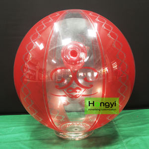 L'usine Hongyi personnalisée vend des ballons de <span class=keywords><strong>plage</strong></span> gonflables en matériau transparent PVC0.4 pour la décoration publicitaire à motifs - Product Image 2