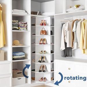 7-Tier MdF 360 Rotatable <strong>Shoe</strong> Cabinet <strong>Rack</strong> For Living Room Entryway <strong>Storage</strong> Organizer