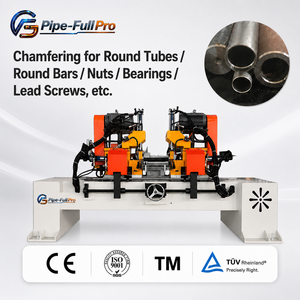 Electric Pneumatic Control 380V 2.2kW Rounding <b>Pipe</b> Double Head Chamfering Tube Edge Deburring <b>Machine</b> Metal Workpiece - Product Image 1