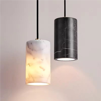 Lustre simple en marbre, lampe suspendue en albâtre LED, lampe de chevet moderne pour chambre à coucher, salon, salle à manger, hôtel, villa
