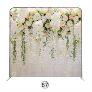 Soporte de tela lavable de 250GSM de punto por urdimbre para estudio fotográfico portátil con sublimación de tinta, 8x8 pies, con marco de aluminio para recepción de bodas - Product Image 1