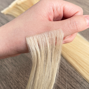 Top Qualité Double Dessiné Vierge Bande Attaché À La Main <span class=keywords><strong>Micro</strong></span> Cheveux Russes Nature Extensions Humaines Kératine Usine - Product Image 4