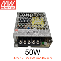 Alimentation à découpage AC-DC MEAN WELL LRS 35W-1200W SMPS, sorties 5V 12V 15V 24V 36V 48V pour applications industrielles LED